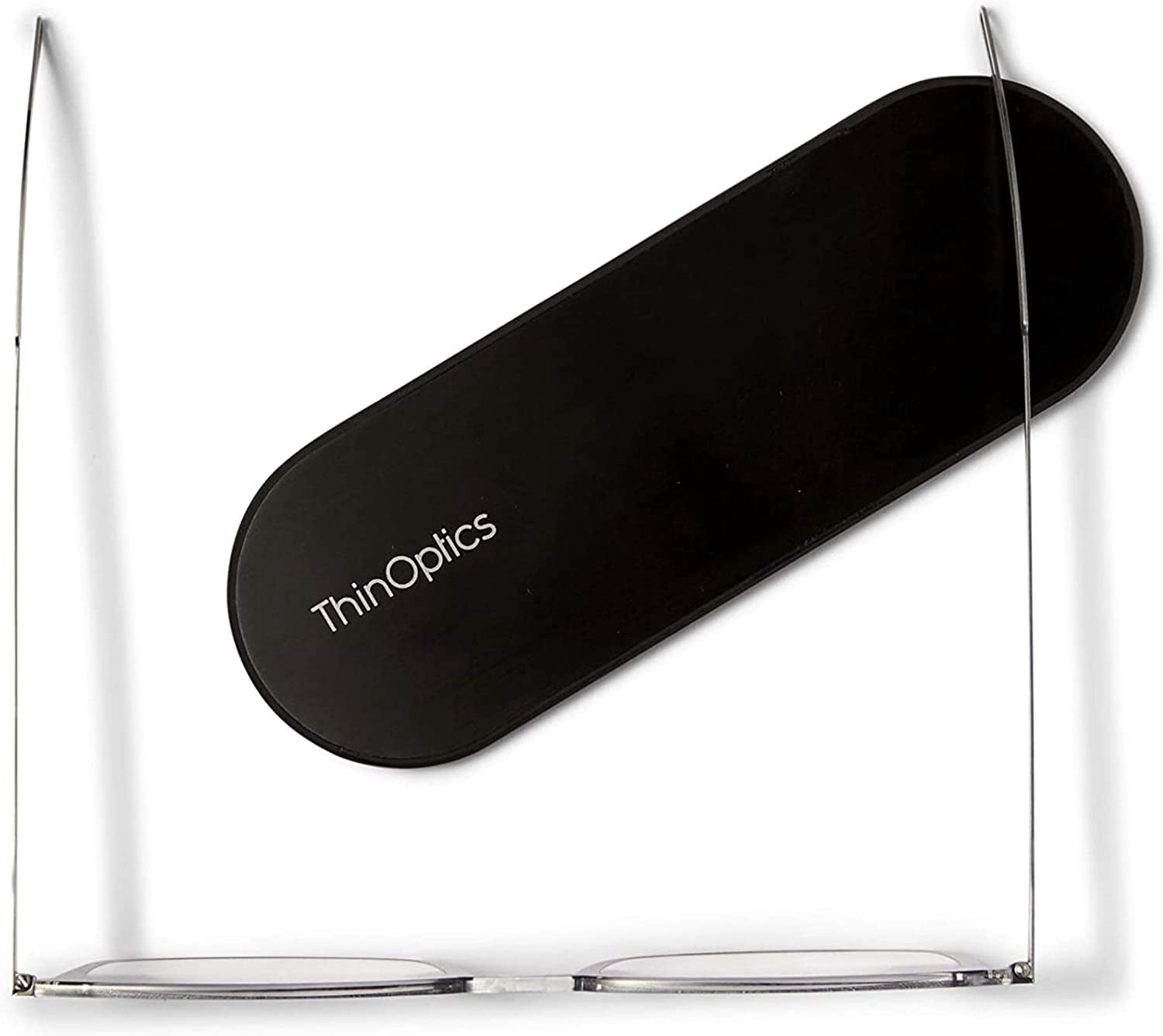 ThinOptics Frontpage Blue-Light Blocking Computer Reading Glasses and Milano Aluminum Case, Black Frames/Blue Light Filtering