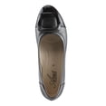 thumbnail image 5 of Azura Women's BABYSTEPS Slip-On Pump – Metallic Leather with Sculptural Buckle and Architectural Block Heel, 5 of 9
