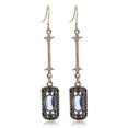thumbnail image 1 of 1 par de pendientes colgantes brillantes con forma de piercing, regalo con dije de circonita cúbica, pendientes largos colgantes, joyería de fiesta, azul, 1 of 5