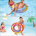 thumbnail image 4 of Swimming Ring, Rainbow Swimming Ring for Adults, Inflatable Swimming Hoop, Blue, 4 of 5
