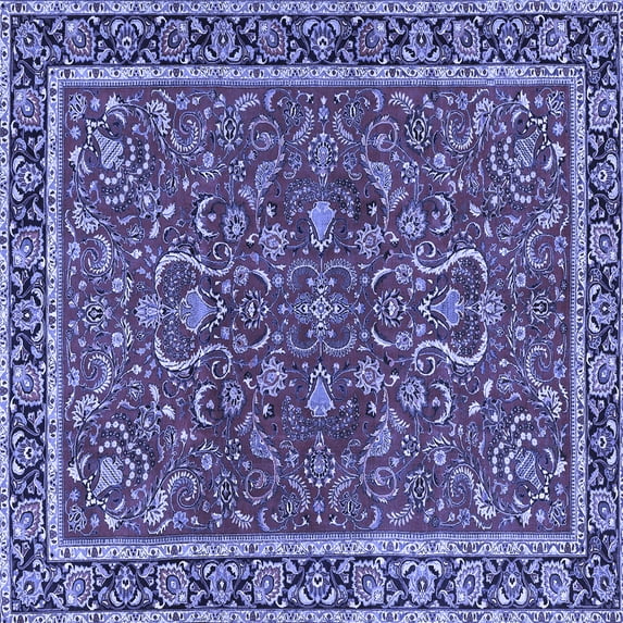 Ahgly Company Indoor Square Persian Blue Traditional Area Rugs, 4' Square