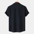 thumbnail image 4 of Wavsuf Mens Shirts Summer Turndown Beach Hawaiian Black Shirts Size 3XL, 4 of 9