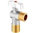 thumbnail image 4 of 2PCS Brass Hot & Cold Water Inlet Ball Valve 20mm Bathroomsink Stop Valve Toilet Connection Water Pressure Regulator, 4 of 5