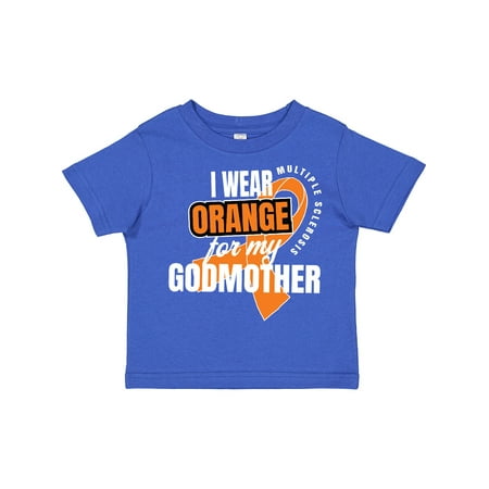 

Inktastic I Wear Orange for My Godmother Multiple Sclerosis Awareness Gift Toddler Boy or Toddler Girl T-Shirt