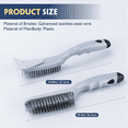 thumbnail image 3 of Stainless Steel Wire Brush Set 4Pcs, with Strong Handle & Metal ,for Cleaning Welding Slag & Rust,Dust,4 x Steel Wire Brush,Gray, 3 of 7
