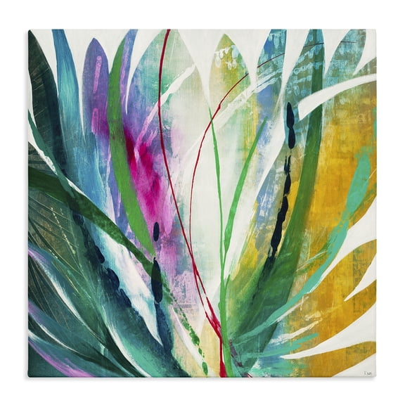 Stupell Industries Contemporary Abstract Fern Shapes Canvas Art, 17 x 17, by K. Nari