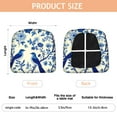 thumbnail image 3 of Blue Pioneer Flower and Bird Seat Covers for Dining Room Chairs Set Of 6,Stretch Printed Washable Chair Seat Cover with Elastic Ties and Button,Removable Waterproof Couch Cushion Covers, 3 of 6