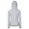 thumbnail image 2 of Fruit Of The Loom - Sudadera con capucha ajustada para mujer (Gris Jaspeado), 2 of 3