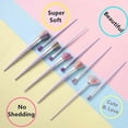 thumbnail image 2 of Makeup Brushes 10pcs Unicorn Makeup Brushes Set With Colorful Bristles Unicorn Horn Shaped Handles Fantasy Makeup Brush, 2 of 5