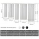 thumbnail image 2 of Cortina de ducha impermeable para baño, cortinas de baño a prueba de moho, tela de poliéster monocro Tomshoo  Gris/150cm * 200cm, 2 of 7
