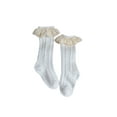 thumbnail image 1 of Franhais Kids Stockings with Lace Flower Decoration, Knee High Tight Mesh Ruffle Clothing Accessory, 1 of 2