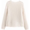 thumbnail image 2 of YooGuoGuo Women's Chunky Cardigans Sweaters Casual Long Sleeve Crochet Open Front Knit Button Outerwear Coats with Pockets, 2 of 6