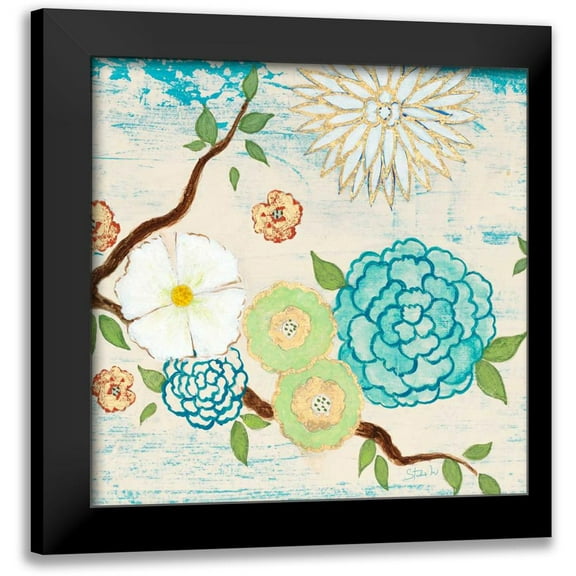 Studio M 12x12 Black Modern Framed Museum Art Print Titled - Heavenly Birds 2