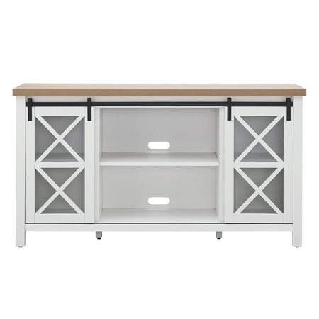 Camden&Wells - Clementine TV Stand for TVs Up to 65" - White/Golden Oak