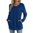 thumbnail image 3 of Posijego Women's Tunic Tops Lightweight Sweaters Long Sleeve Shirts Pocket T-Shirt Dressy Blouse for Women, 3 of 7