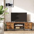 thumbnail image 2 of Hopper TV Stand with Storage  TV Table 55 Inch with Drawers for 60 65 Inch  TVs Console Table  TVs Bench for Living Room  Bedroom(Grey 55 Inch), 2 of 7