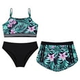 thumbnail image 3 of Alvivi Girls 3 Piece Bathing Suit Beach Swimwear Bikini Set with Shorts Athletic Tankini Swimsuits Lily&Black 12, 3 of 5
