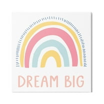 Stupell Industries Pastel Dream Big Rainbow Abstract Painting Gallery Wrapped Canvas Print Wall Art, 36 x 36