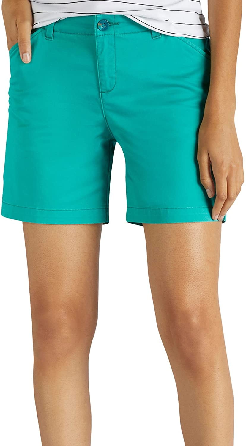 lee women's straight fit shorts