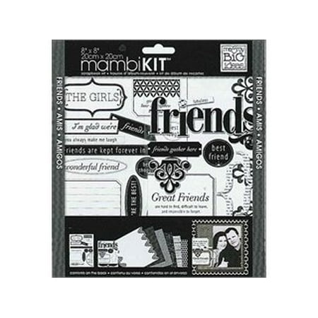 - me & my BIG ideas Scrapbook Page Kit, LBD Friends, 8Inch by 8Inch