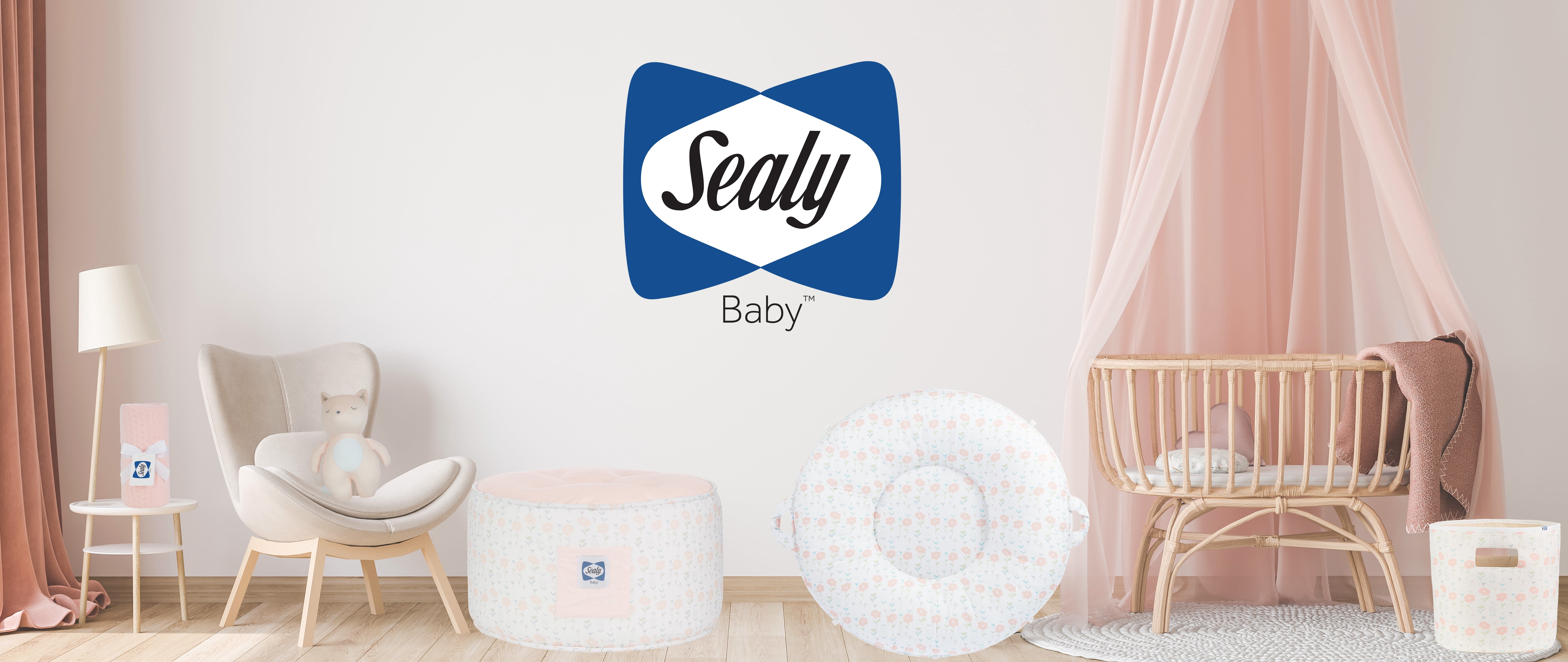 Sealy Baby Soft Storage - Coral and Blossoms (2 Pack) Pink