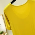 thumbnail image 5 of FAIWAD Summer Pajama Shirts for Women Soft Plain Color Short Sleeve Sleepwear Tops Loose Fitting Daily Basic Sleep Tshirts, 5 of 8