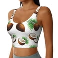 thumbnail image 5 of Sports Bra For Women, Coconuts Palm Leaves Sports Bras For Women High Support, Workout Tank Tops Woman With Removable Cups, 5 of 8