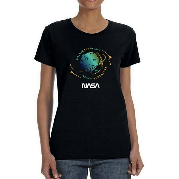 NASA Nasa Explore The Galaxy Shaped T-Shirt Women -NASA Designs, Female Small