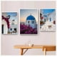 thumbnail image 4 of Póster de lienzo con paisaje marino y tejado azul de la iglesia de Santorini, Mediterráneo griego, arte de pared, imágenes para decoración del hogar y el hotel, 4 of 5