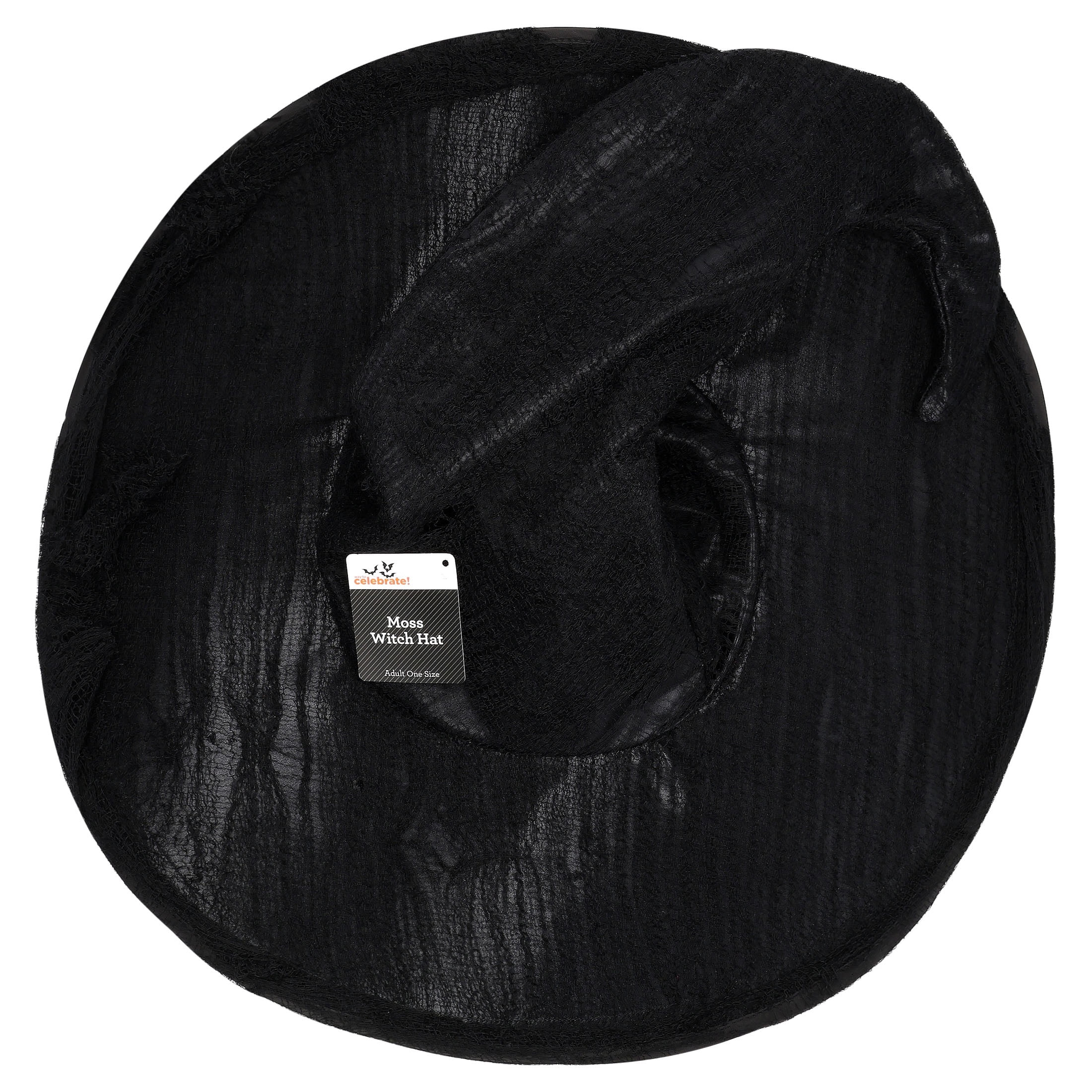 Moss Witch Hat Costume Accessory for Adults, Black, Halloween by Way To Celebrate