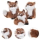 thumbnail image 5 of Figuras pequeñas de zorro de peluche, Mini estatua de zorro vívida, decoración de árbol de Navidad, 3 uds., 5 of 7