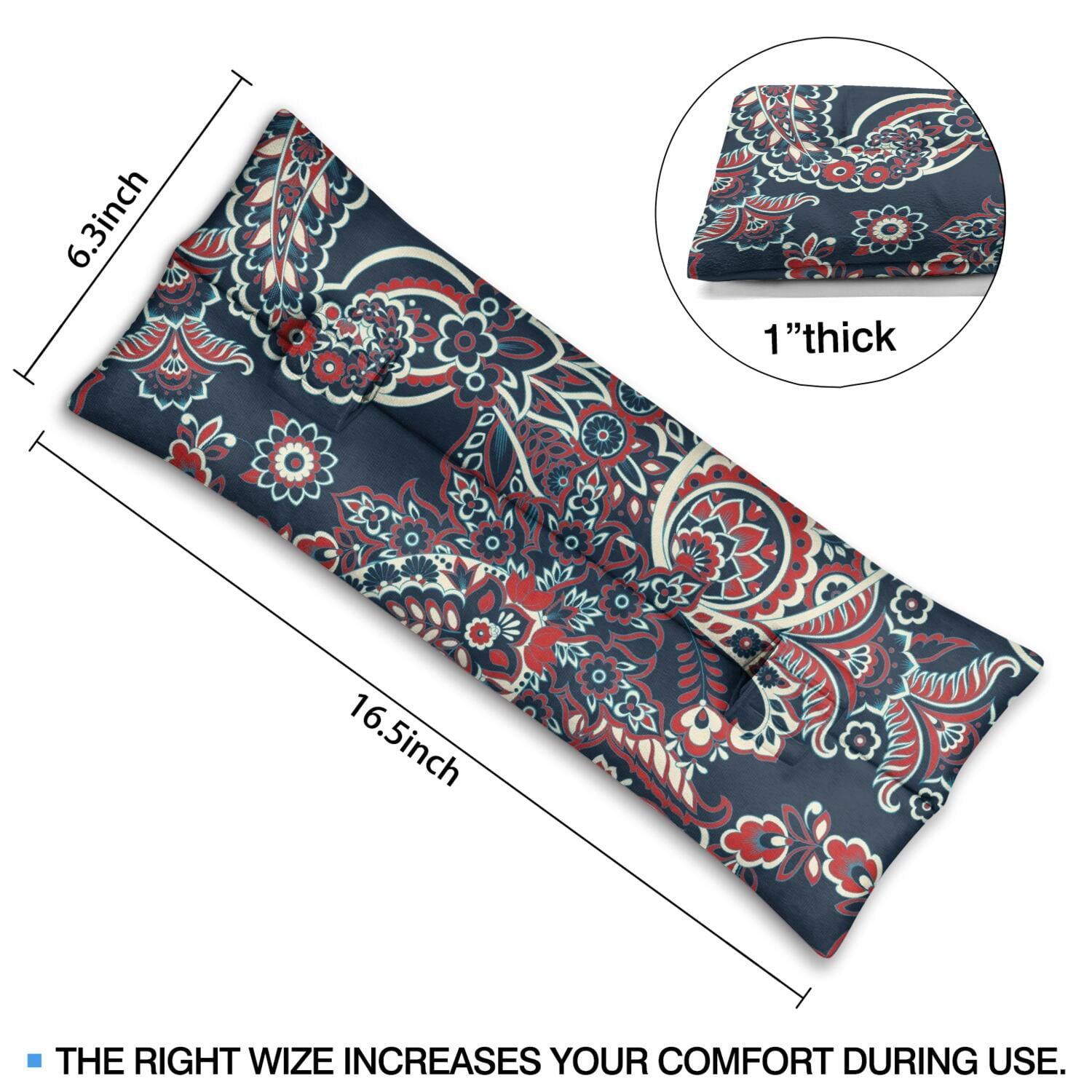Mandala Inspired Paisley Heart Surgery Recovery Pillow - Lightweight Travel-Friendly Car Seatbelt Cushion for Patients