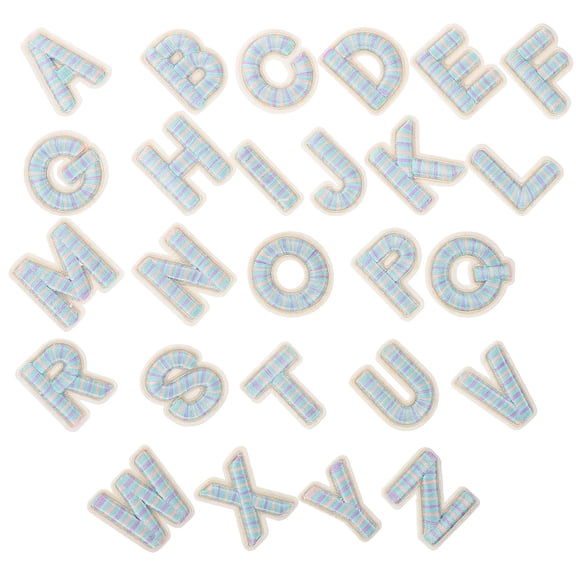 FUEENIRVA 26-Piece Multicolor Iron-On Letters Set for Backpacks, Clothes, and Fabric Embroidered Patches