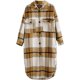 thumbnail image 2 of Chaquetas de franela largas de lana gruesa para mujer #2 Marr贸n M #2 Marr贸n M Xishao ropa, 2 of 2