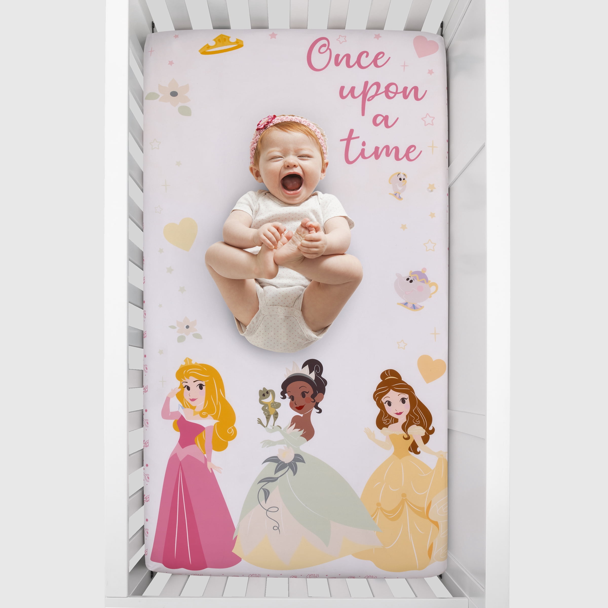 Disney Princess "Once Upon a Time" Photo Op Fitted Crib Sheet