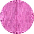 thumbnail image 1 of Ahgly Company Indoor Round Abstract Pink Modern Area Rugs, 7' Round, 1 of 4