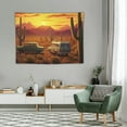 thumbnail image 2 of COMIO  Desert Saguaro Tapestry Sun Cactus Wall Tapestry Sunrise Mountains Wall Hanging Tapestry Tropical Saguaro with Abandoned Vehicle Tapestry for Bedroom Living Room Dorm, 2 of 7