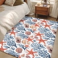 thumbnail image 4 of 3'x5' Area Rugs, Coastal Indoor Outdoor Area Rug for Living Room Bedroom, Summer Beach Starfish Coral Shell Conch Nautical Washable Bathroom Rugs Kitchen Floor Carpet Mats Home Decor Aesthetic, 4 of 8