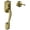 Gold, variant on Schlage Fe285-Cam-Acc-Lh Camelot Lower Handleset For Schlage Deadbolts - Nickel