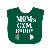Inktastic Mom's Gym Buddy Fitness Workout Boys or Girls Baby Bib