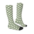 thumbnail image 3 of Haiem Daisy Plaid Green Socks, Funny Novelty Crazy Design Cotton Socks Sports Socks Knee High Socks For Men, Women,1Pairs - Gift For Working Friends, 3 of 9