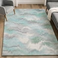 thumbnail image 6 of Addison Rugs Mayfield Premium Machine Washable Transitional Swirls Teal Rectangle Rug, 10' x 14', 6 of 6