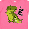 thumbnail image 4 of Inktastic I Love My Dad with Baby and Daddy Tyranasaurus Rex Boys or Girls Toddler T-Shirt, 4 of 5