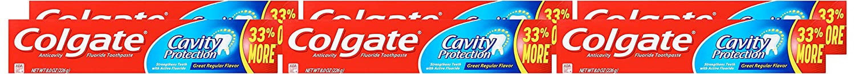 Colgate Anticavity Fluoride Toothpaste, Cavity Protection, 8 Oz, 6 Pack