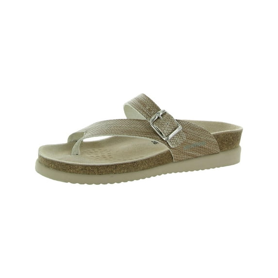 Mephisto Womens Helen Leather Buckle Thong Sandals