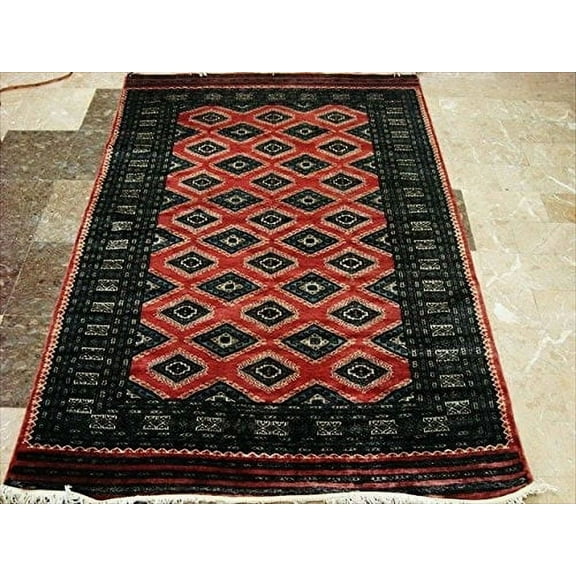 Ahmedani Linen Exclusive Copper Jaldar Hand Knotted Home Decor Rectangle Rug Mat Wool Silk Indoor Carpet (6 x 4) Foot