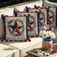 thumbnail image 6 of 2 Pack Outdoor Waterproof Throw Pillow Covers,Farmhouse Rural Star Vine Wreath Decorative Square Patio Pillowcases for Chair Couch Sofa 18x18in, 6 of 9
