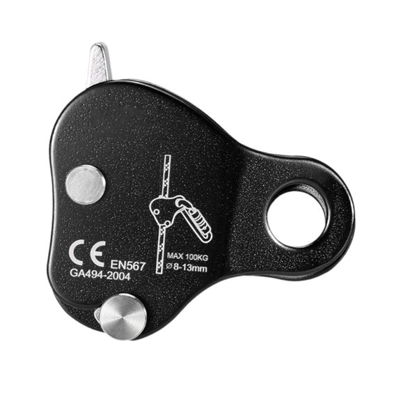 colaxi Climbing Rope Grab Falling Arrester Belay Rope Equipment Protection Adjuster for Outdoor Rappelling Expedition Mountaineering Black