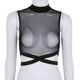 thumbnail image 5 of Lencería elástica con tirantes entrecruzado para mujer, Top corto cruzado, camisetas transparentes de malla transparente con cremallera en la espalda, camisetas sin mangas, ropa para fiesta Rave, 5 of 5