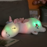 Animaux en peluche de licorne à LED, cadeau d'anniversaire en peluche doux et lumineux coloré pour les tout-petits filles